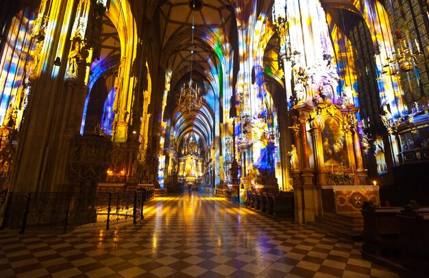 Interior of St. Stephen's Cathedral.  Vienna