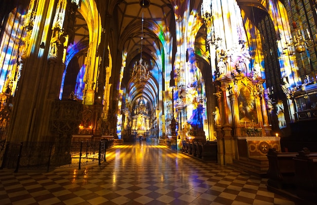 Interior of St. Stephen's Cathedral.  Vienna