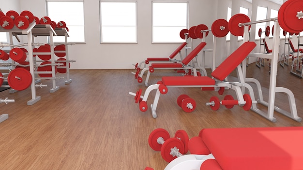 Free photo interior view of a gym