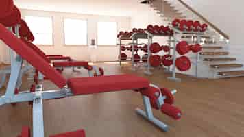 Free photo interior view of a gym