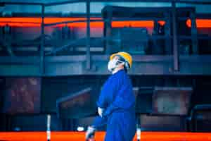 Free photo interior view of a steel factory