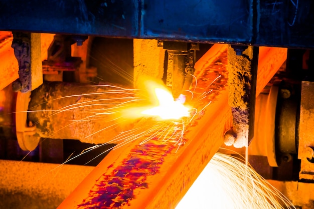 interior view of a steel factory