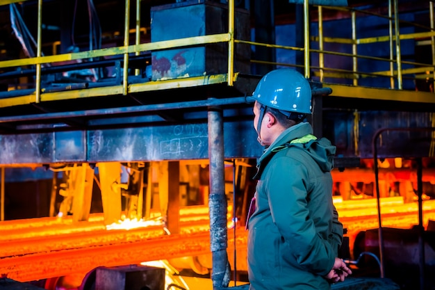 interior view of a steel factory