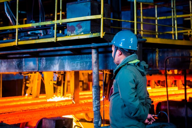 interior view of a steel factory