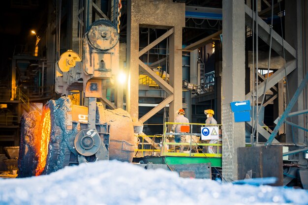 interior view of a steel factory