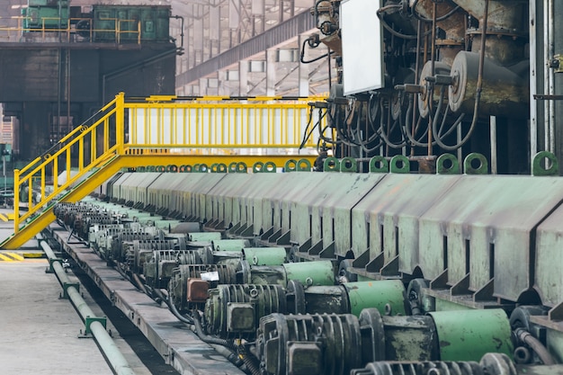 Free photo interior view of a steel factory