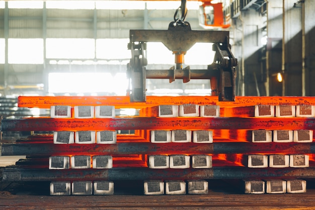 interior view of a steel factory