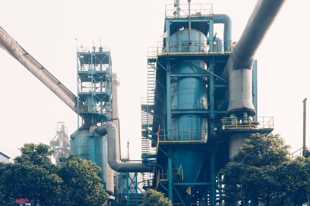 interior view of a steel factory