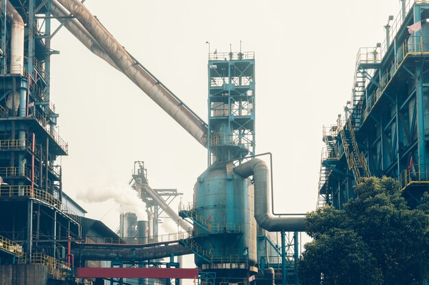 interior view of a steel factory