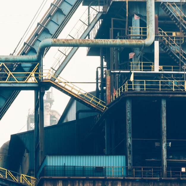 interior view of a steel factory