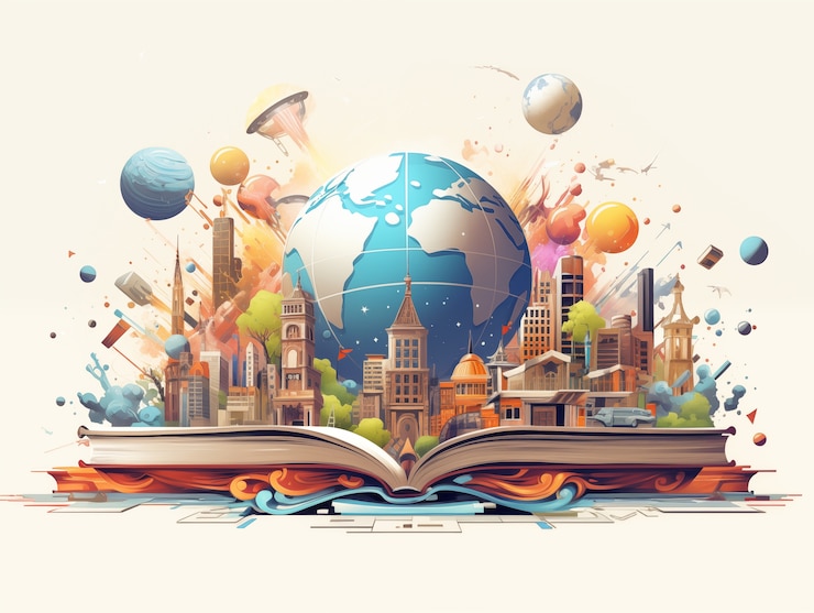 मुफ़्त फोटो international day of education in cartoon style
