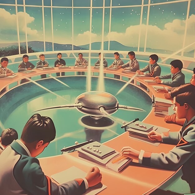 international day of education in futuristic style