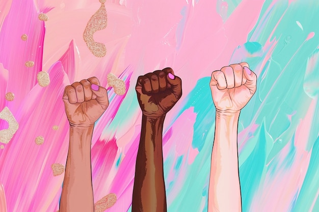 Free photo international women's day celebration and equal right in digital art style