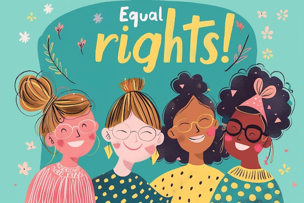 Free photo international women's day celebration and equal right in digital art style