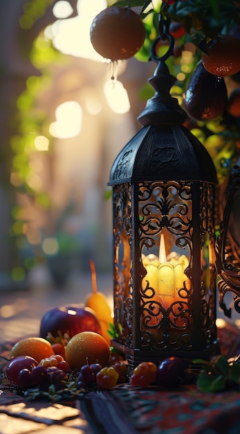 Free photo intricate lantern design for islamic ramadan celebration