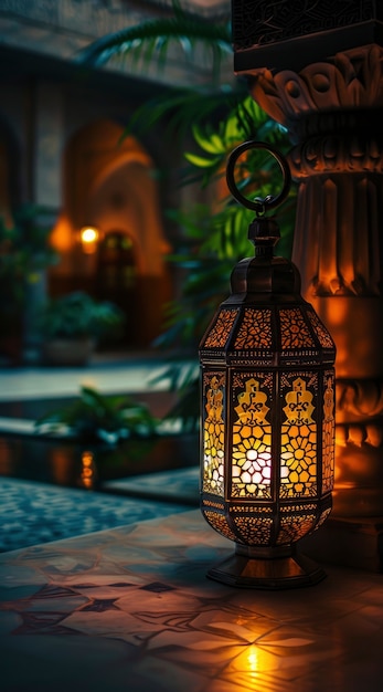 Сложный дизайн фонаря для исламского празднования Рамадана