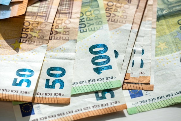 Investment euro banknote as finance background.  business and  money concept