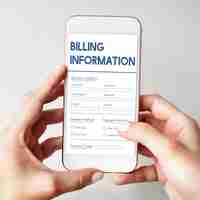 Free photo invoice billing information form graphic concept