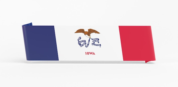 Foto gratuita stendardo della bandiera dell'iowa
