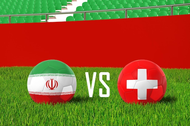 Free photo iran vs switzerland in stadium