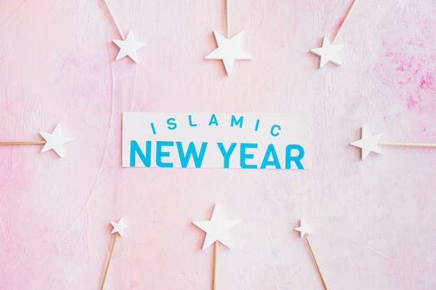 Islamic New Year in stars frame