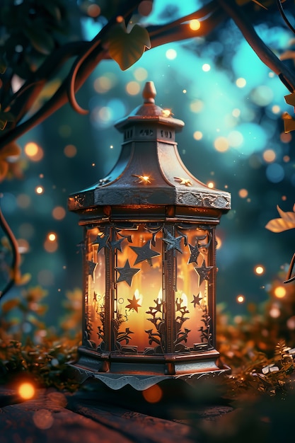 Foto gratuita lanterna islamica per la celebrazione del ramadan in stile fantasy