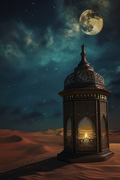 Foto gratuita lanterna islamica per la celebrazione del ramadan in stile fantasy