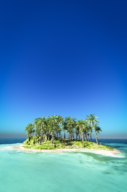 Island seen from the sea