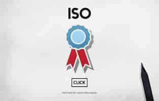 Foto gratuita concetto di qualità dell'organizzazione per gli standard internazionali iso