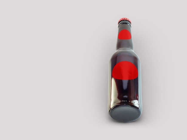 孤立した​ビール瓶​の​モックアップ​-​空白​の​ラベル​、​オクトーバーフェスト​の​コンセプト​。