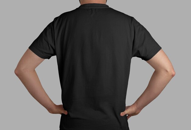 Black T Shirt Mockup Back - Free Vectors & PSDs to Download