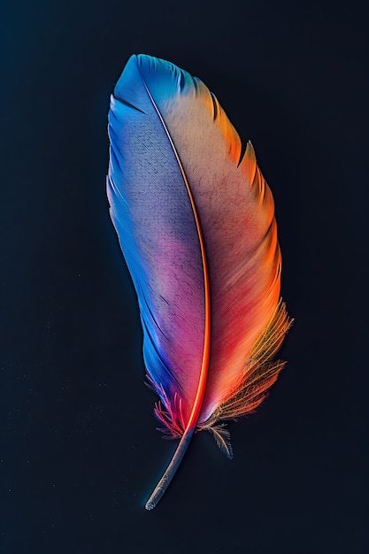 Isolated feather in studio