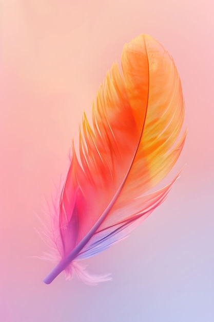 Free photo isolated feather in studio