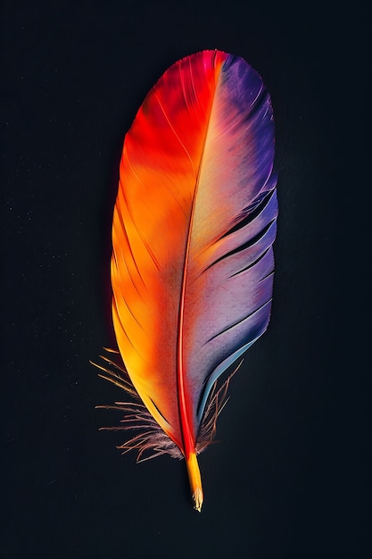 Free photo isolated feather in studio