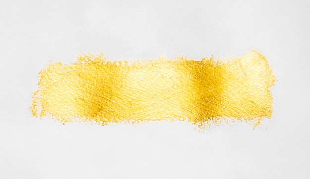 Isolated line of gold paint