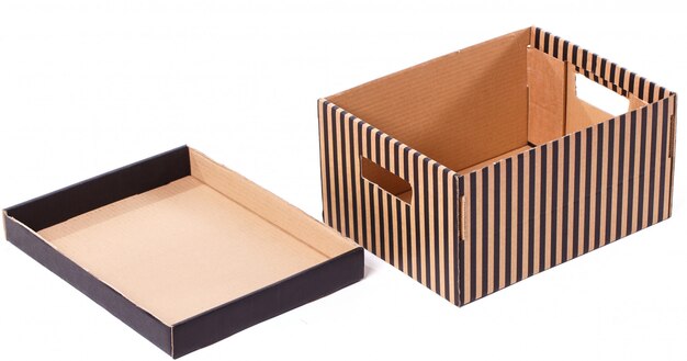 isolated Striped box 