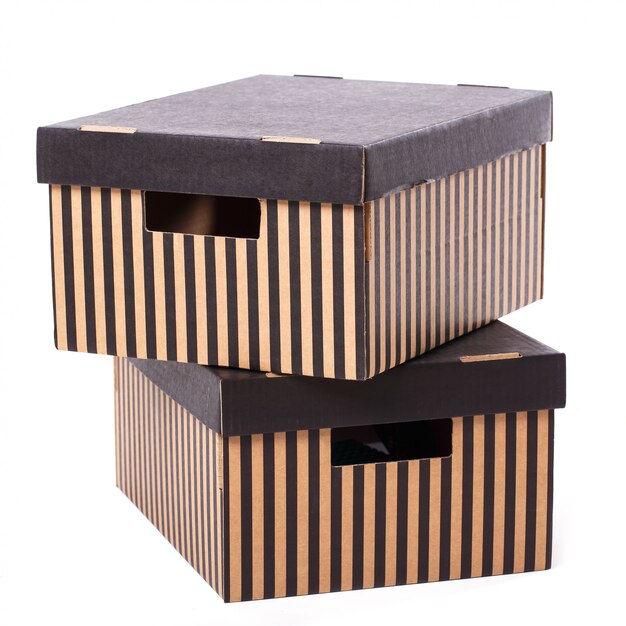 isolated Striped box 