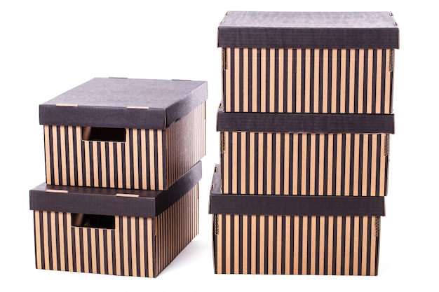 isolated Striped box 