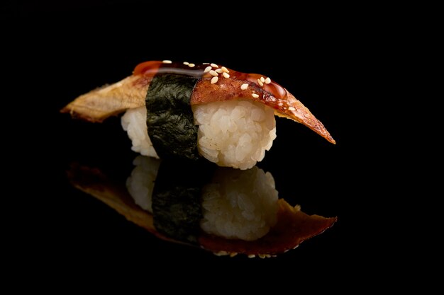 Isolated sushi closeup