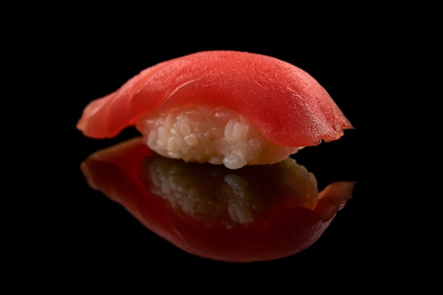 Isolated sushi closeup