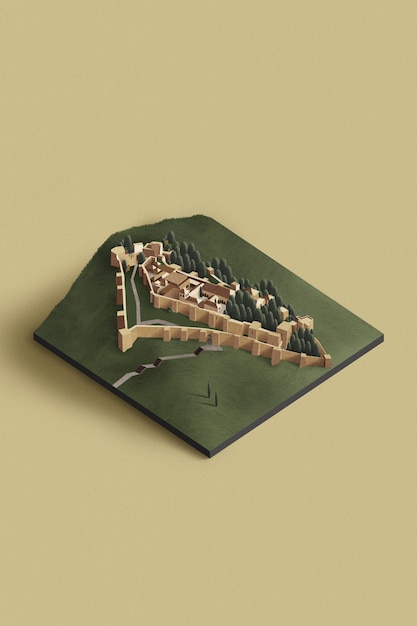 Isometric Alcazaba in Malaga City