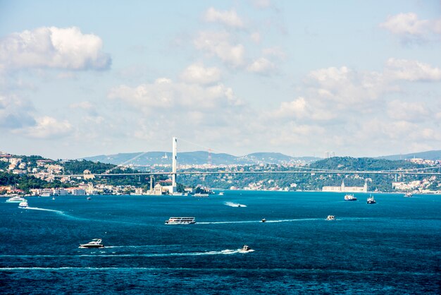 Сцена в Стамбуле с круизным судном
