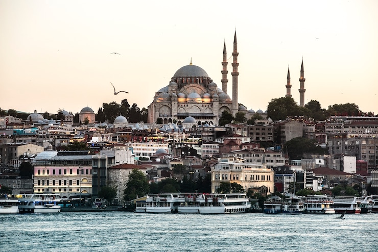 Free Photo istanbul&#39;s ocean with cruise ship