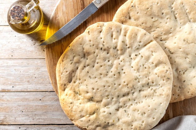 Italian focaccia with rosemary