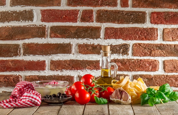 Free photo italian food composition