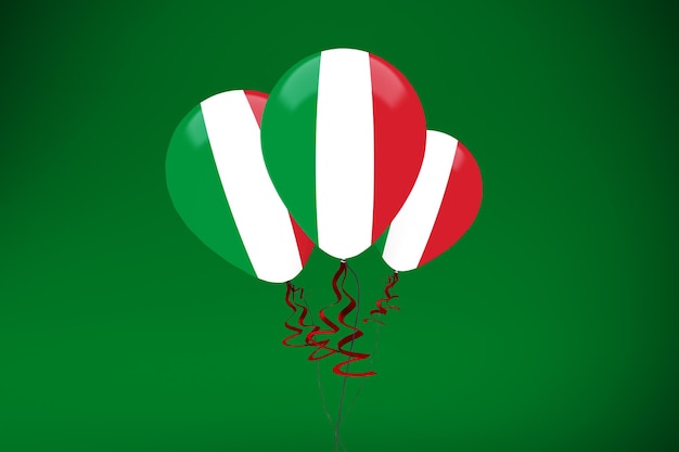 Free photo italy flag balloons