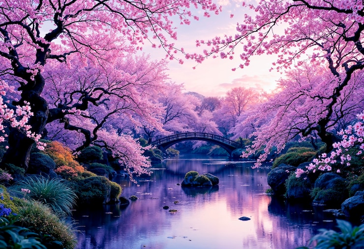 Free Photo japan fantasy landscape