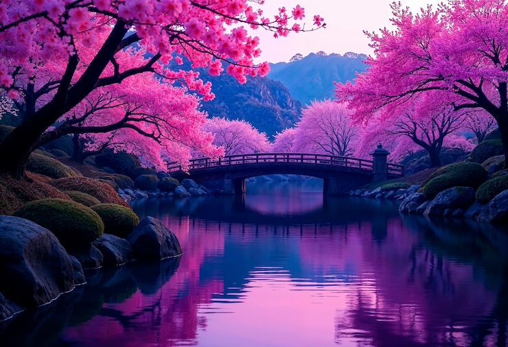 Free Photo japan fantasy landscape