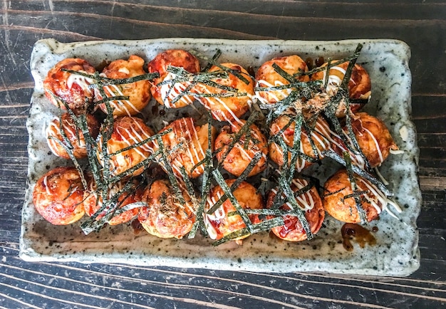 Foto gratuita giappone cibo takoyaki