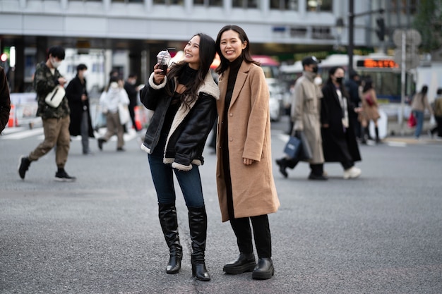 Japan teenager friends having fun